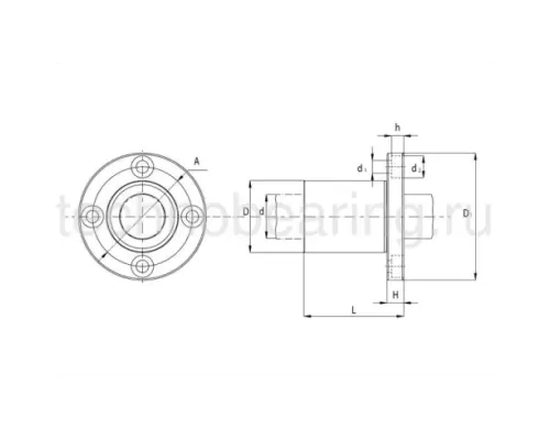 Линейный шариковый подшипник NBS (ISB) KBF 12 PP