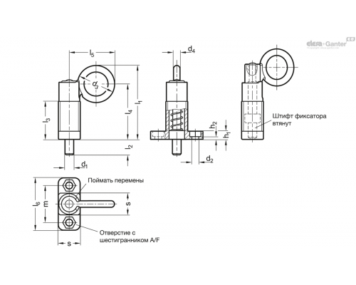 Штифт стопорный GN 722.5-12-20-C-SW ELESA+GANTER