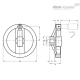 Маховик с откидной ручкой GN 322.3-140-K14-R ELESA+GANTER
