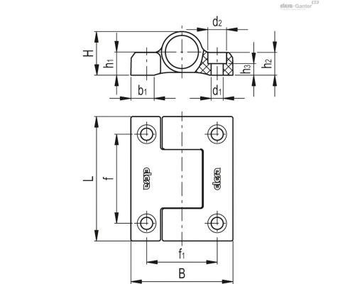 Петля CFAM.67-O-NC-080 (422481) ELESA+GANTER