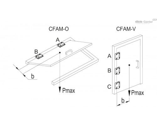 Петля CFAM.67-O-NO-080 (422485) ELESA+GANTER