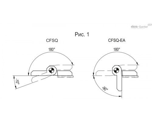 Петля CFSQ.60-SH-6-C-A-D (427011) ELESA+GANTER
