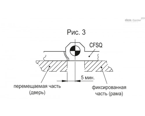 Петля CFSQ.60-SH-6-C-A-D (427011) ELESA+GANTER