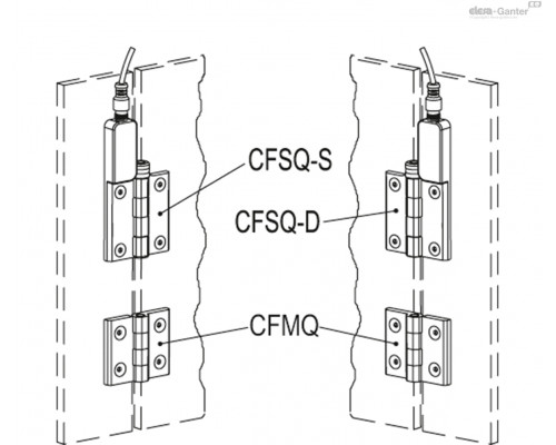 Петля CFSQ.60-SH-6-C-A-D (427011) ELESA+GANTER