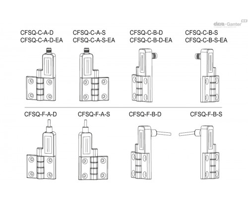 Петля CFSQ.60-SH-6-C-A-D (427011) ELESA+GANTER