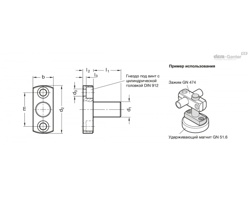 Фланцевый болт GN 480-10-37 ELESA+GANTER