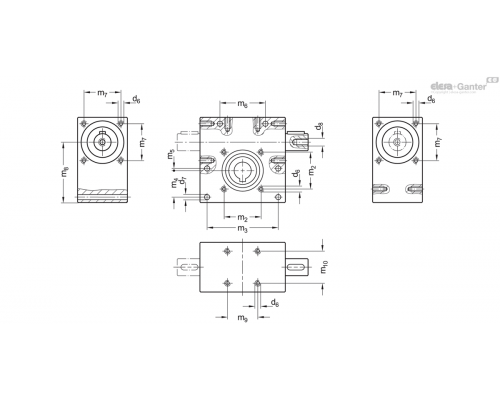 Редуктор GN 3975-20-B-12-13-AN ELESA+GANTER