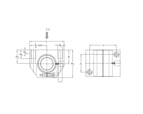 Линейный подшипник в сборе с корпусом SKF LUNE 25 D-2LS