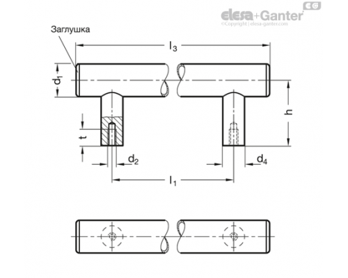 Трубчатая ручка GN 666.5-30-M6-400-E ELESA+GANTER