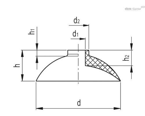 Вакуумная присоска VVI-45-S (VV.53021) ELESA+GANTER