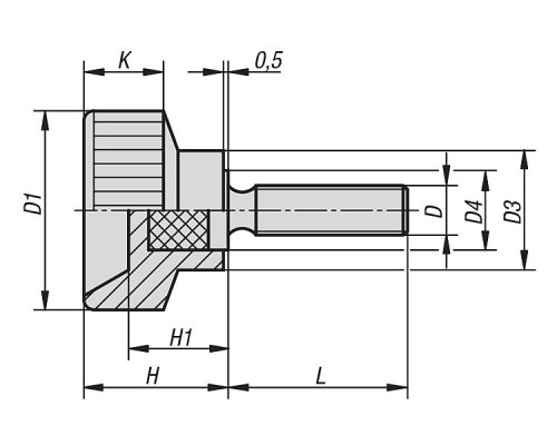 Ручка K0141.04X20 Kipp