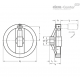 Маховик с откидной ручкой GN 322.3-125-K12-R ELESA+GANTER