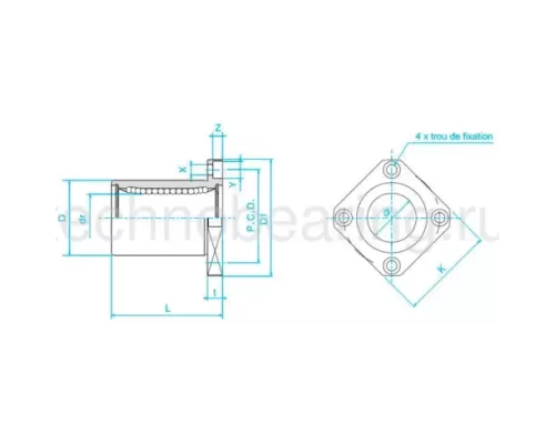 Линейный шариковый подшипник FLI SMK 10 E
