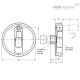 Маховик с откидной ручкой GN 923.3-125-K12-R-SW ELESA+GANTER