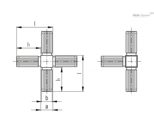 Соединитель STC.25-3A-5W-R-C33 (430089) ELESA+GANTER