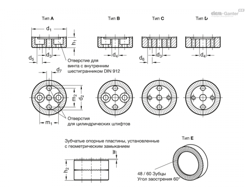 Аксессуар GN 187.4-32-60-C-NI ELESA+GANTER