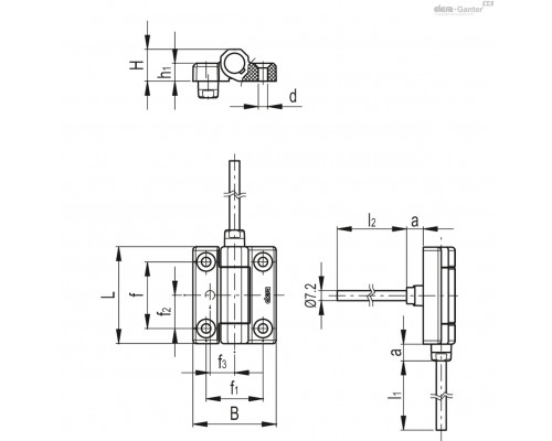 Петли CFM-PC.70-SH-6-F-C3.5+B1.5 (426812) ELESA+GANTER