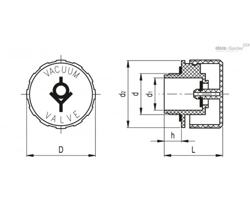Крышка сапуна TVD.70-1¼-FKM (61011) ELESA+GANTER