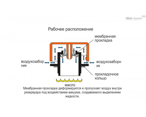 Крышка сапуна TVD.70-1¼-FKM (61011) ELESA+GANTER