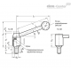 Регулируемая ручка рычажного типа GN 212.3-28-M10-40-D ELESA+GANTER
