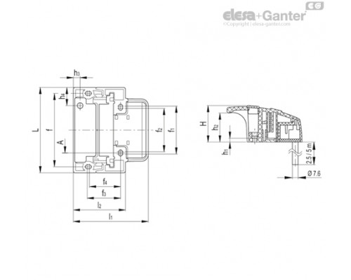 Ручка ESC-SFT.110-5-NC+NC-F-B-2 (225054) ELESA+GANTER