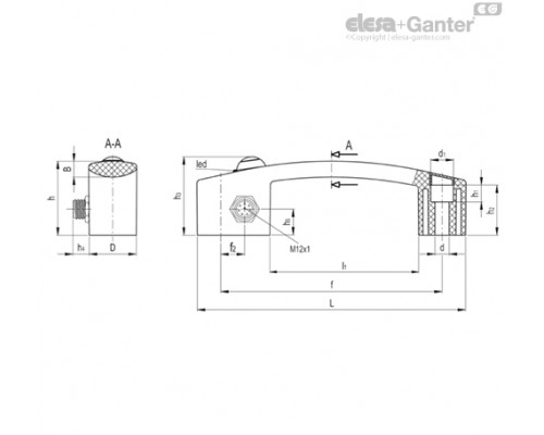 Ручка EBR.150-SWB-L-C (260581-C1) ELESA+GANTER