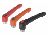K0270 Рычаги зажимные NOVOgrip из пластика и нерж. стали с кнопкой, ВР