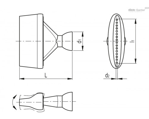 Сопло FHN.1/4-F (471121) ELESA+GANTER