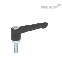 Плоская регулируемая ручка рычажного типа GN 302.2-30-M5-12-SW ELESA+GANTER