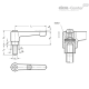 Плоская регулируемая ручка рычажного типа GN 302.2-22-M3-6-RS ELESA+GANTER