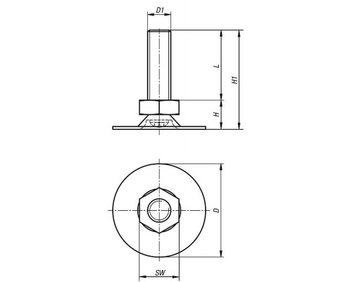 Опора K0678.03008X050 Kipp