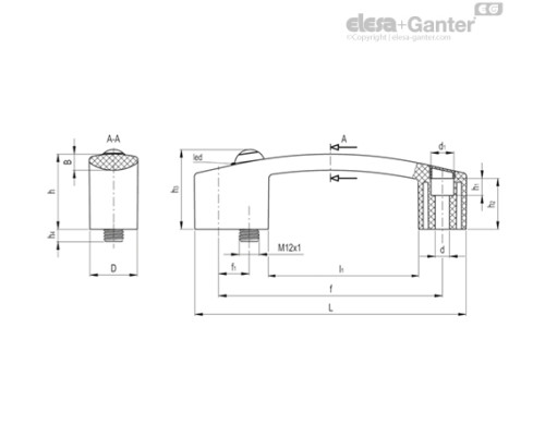 Ручка EBR.150-SWM-B-C (260541-C1) ELESA+GANTER