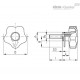 Лепестковая поворотная ручка VCT.25 p-M5x10-RC-C9 (68906-C9) ELESA+GANTER