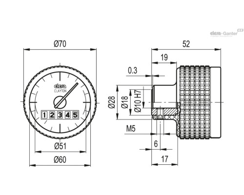 Ручка MBT.70-GW12-00005-S (CE.58432) ELESA+GANTER Ручка MBT.70-GW12-00005-S (CE.58432) ELESA+GANTER