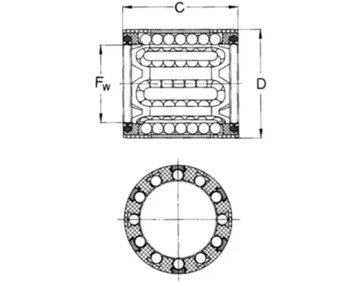 Линейный шариковый подшипник SКF LBBR12-2LS