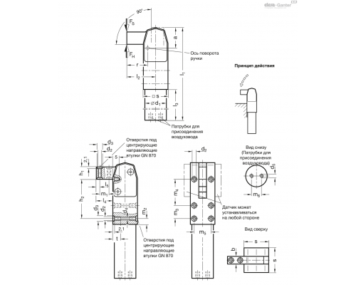 Зажим GN 864-50-BL-NC ELESA+GANTER