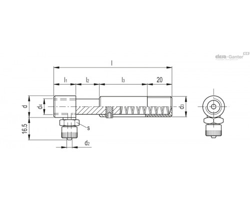 Крепление VPE-80-15-G1/8-F (VV.43001) ELESA+GANTER