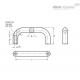 П-образная ручка GN 426.2-AL-20-350-BL ELESA+GANTER
