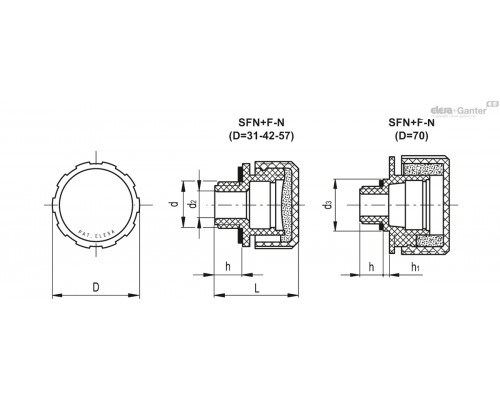 Крышка сапуна SFN.57-1½+F-C2-N (56291-C2-N) ELESA+GANTER