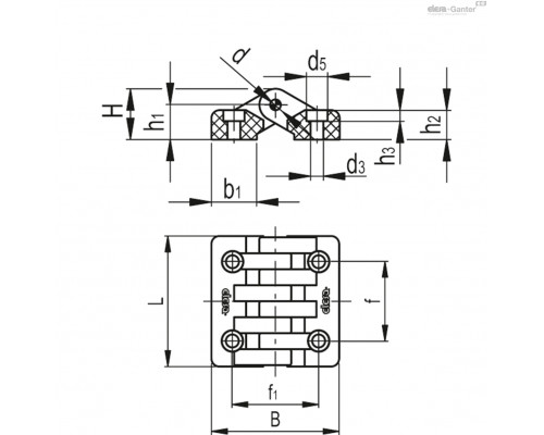 Петли CFAX.49 CH-5 (422435) ELESA+GANTER