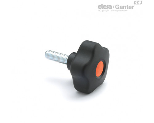 Лепестковая поворотная ручка VCT.53 p-M10x50-SOFT-C2 (169977-C2) ELESA+GANTER