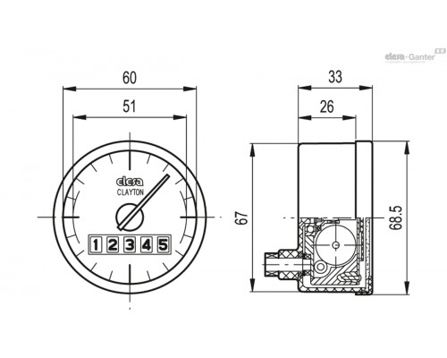 Индикатор PW12-00002-D (CE.76271) ELESA+GANTER