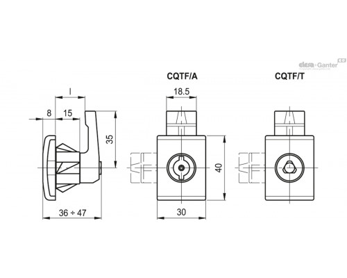 Замок CQTF/A-FM-35-30-AE-V0 (421265) ELESA+GANTER