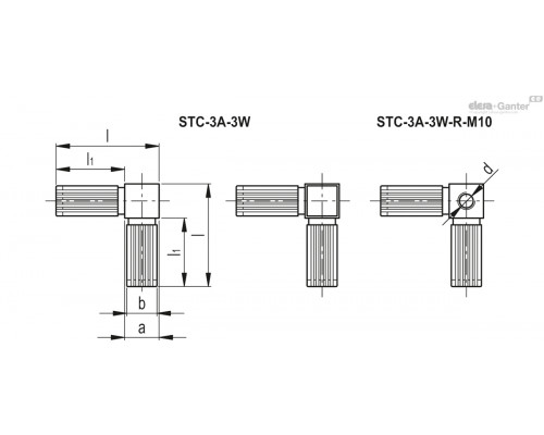 Соединитель STC.25-3A-3W-C9 (430076) ELESA+GANTER