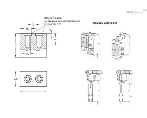 Зажим GN 872-30-25-NC ELESA+GANTER