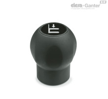 Грибовидная лепестковая ручка EBK.50 B-M12-H-SOFT (245208) ELESA+GANTER