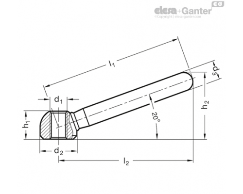 Зажимная гайка GN 99.6-63-M8-A4 ELESA+GANTER