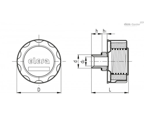 Крышка сапуна SMN.80-3/4-F10 (156882) ELESA+GANTER