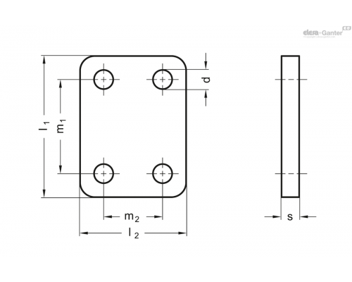 Опорная пластина GN 810.19-1540 ELESA+GANTER