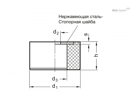 Амортизатор GN 454-25-12-6.4-70 ELESA+GANTER
